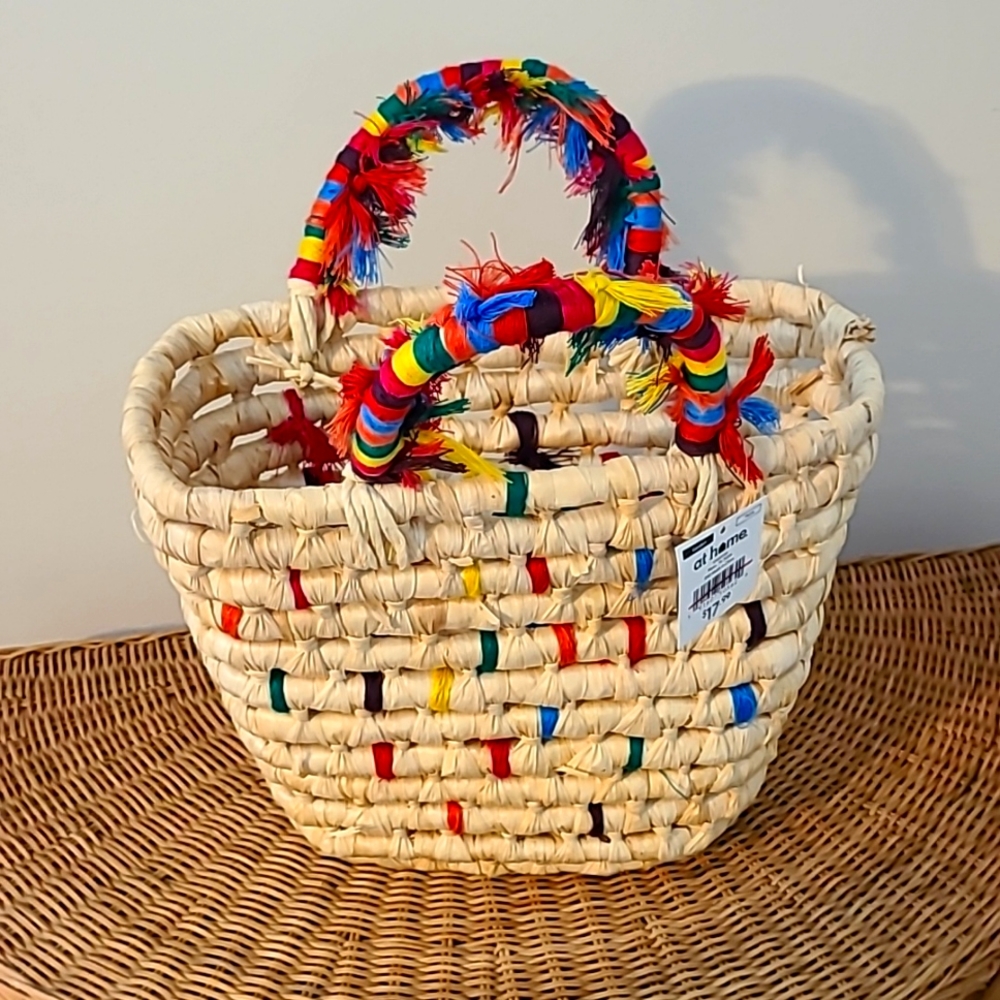 Multi colored Straw Bag